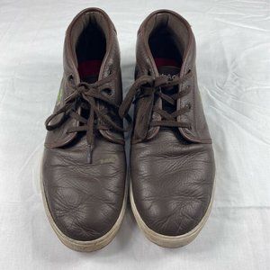 Lacoste Mens Ampthill Sneakers Brown Leather 11.5